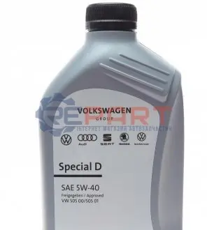 Масло моторное Special D 5W-40 (1 л) VAG GS55505M2 Купить в Украине