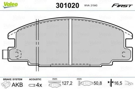 Тормозные колодки OPEL P. FRONTERA/CAMPO 91-98 Valeo 301020