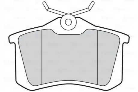 Колодки гальмівні (задні) VW Caddy III 04-/Peugeot 308 07-/Citroen C4 04 Valeo 301474
