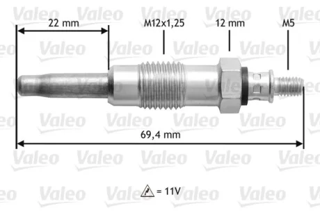 VALEO DB свічка розжарювання OM 601-603 93 Valeo 345116 Купити в Україні