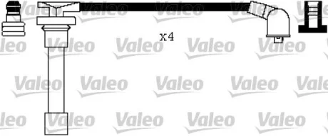 VALEO HONDA дроти високої напруги 4шт. ACCORD V Aerodeck (CE) 2.0 i LS 16V (CE2) -98 Valeo 346551 Купити в Україні