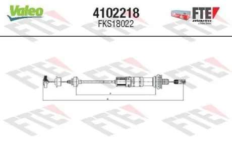 Тросовий привод, привод зчеплення FTE CLUTCH ACTUATION Valeo 4102218