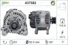 Генератор (14В, 110А, восстановленный) AUDI A2, SEAT ALTEA, ALTEA XL, CORDOBA, IBIZA III, IBIZA IV, IBIZA IV SC, IBIZA IV ST, LEON, TOLEDO III, SKODA FABIA I, FABIA I PRAKTIK 1.4-2.0 10.99-05.15 Valeo (437502) изображение 1