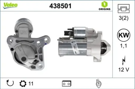 Щіткотримач стартера Renault Clio/Duster/Espace/Laguna/Megane 98 Valeo 438501