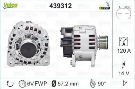 Генератор Valeo 439312