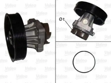 Помпа води Fiat Doblo 1.3D/JTD/Opel Combo/Astra H/J/Corsa C/D 1.3CDTI 05-/Chevrolet Aveo 1.3D 11 Valeo 506716