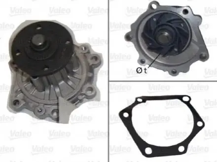 Помпа води Toyota Land Cruiser 2.4TD 90-93/Land Cruiser Prado 3.0D 02- (R/B) (8 лоп) Valeo 506846