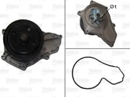 Помпа води Honda Accord VII/FR-V 2.2i-CDTi 04-08/Civic VIII 2.2CTDi 06-/CR-V 05-10 (R/B) (7 лоп) Valeo 506878