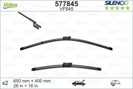 Щітки склоочисника (650/400мм) Toyota Avensis 08 Valeo 577845
