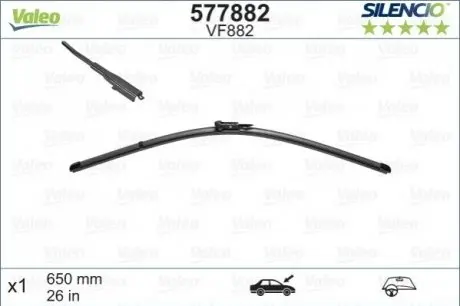 Щітки склоочисника (650мм) Toyota Aygo/Peugeot 108 14 Valeo 577882 Купити в Україні