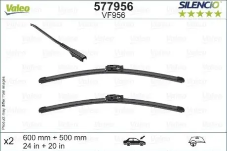 Щітки склоочисника (600/500 мм) BMW X2 (F39) 17 Valeo 577956 Купити в Україні
