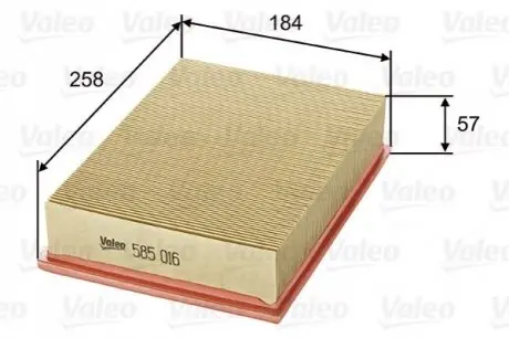 Фільтр повітряний Valeo 585016