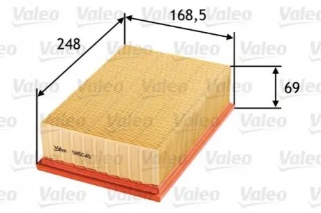 Фільтр повітряний Citroen C4/Peugeot 206-307 1.4-2.0 HDI 00 Valeo 585045