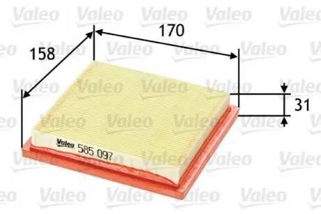 Фильтр воздушный Valeo 585097