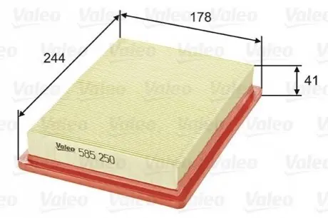 Фильтр воздушный Valeo 585250 Купить в Украине