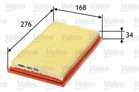 Фильтр воздушный Valeo 585251