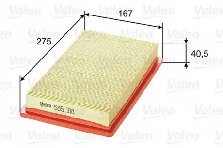 Повітряний фільтр Valeo 585318