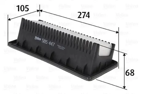 Фильтр воздуха panelowy i10 1.2 Valeo 585447