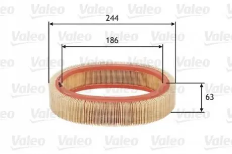 Фільтр повітряний Renault Super 5/19 1.1-1.4i 83-90 Valeo 585606