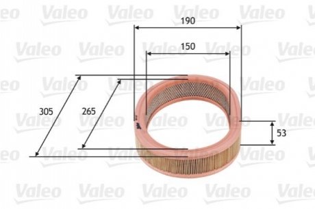 Повітряний фільтр Valeo 585627 (фото 1)