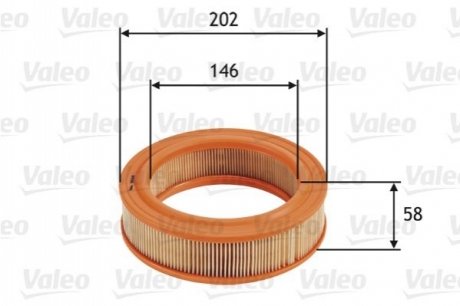 Фильтр воздушный Valeo 585644 (фото 1)