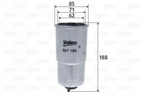 Фильтр топливный Valeo 587186 (фото 1)