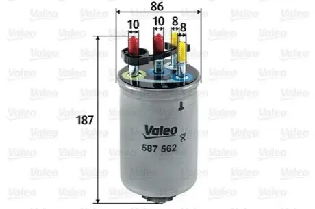 Фільтр паливний Land Rover Discovery 2.7D 04-09/Range Rover IV 2.7TD 05-13 Valeo 587562