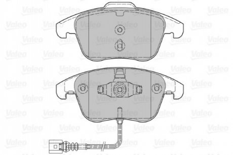 Тормозные колодки, дисковый тормоз.) - (5N0698151, 5N0698151B, 7N0698151) Valeo 601036 (фото 1)