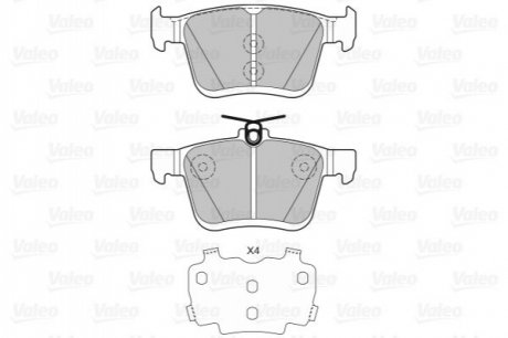 Гальмівні колодки (набір) Valeo 601329