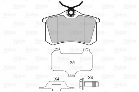 Дисковые тормозные колодки Valeo 601474