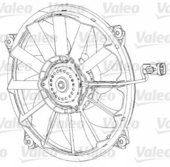 Вентилятор, охлаждение двигателя - (1253F8, 1253G7, 1253K2) Valeo 696091 (фото 1)
