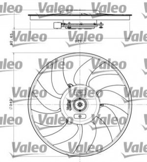 Вентилятор, охлаждение двигателя Valeo 696349