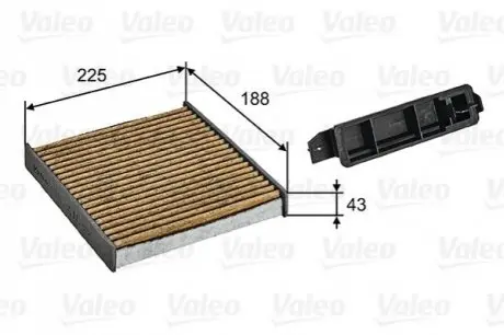 Фильтр воздуха салона z polifenolem wкglowy DUSTER CLIO III LOGAN Valeo 701030