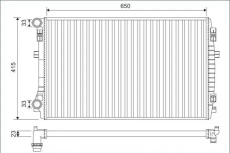 Радіатор охолодження VW Caddy 2.0TDI 20-/Passat 1.4TSI/1.6/2.0TDI 14 Valeo 701129 Купити в Україні
