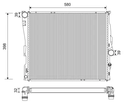 Радіатор, система охолодження двигуна Valeo 701200 Купити в Україні