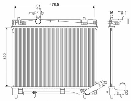 Радіатор охолодження Valeo 701216 (фото 1)