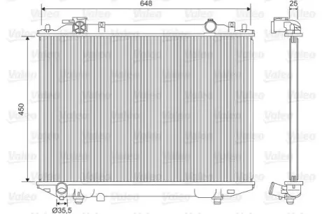 Радіатор двигуна FORD RANGER MAZDA B-SERIE, BT-50 2.5D/3.0D 09.98-12.15 Valeo 701615 Купити в Україні