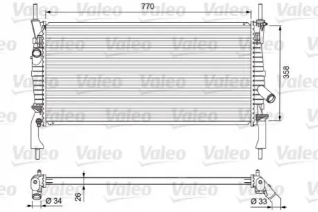 Радіатор, система охолодження двигуна Valeo 701731