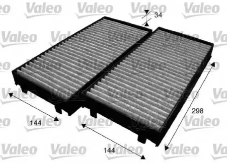 Фільтр салону BMW X5 (E70/F15)/X6 (E71/E72) 2.0-4.8 07- (вугільний) (2шт) Valeo 715584