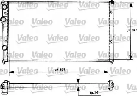 Радіатор, система охолодження двигуна Valeo 731267