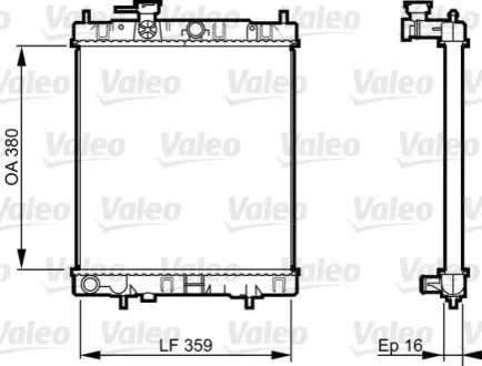 Радіатор, система охолодження двигуна Valeo 731287