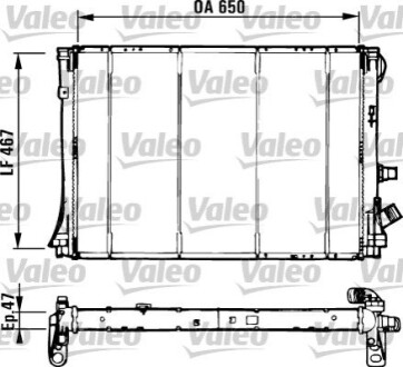 Радиатор, охлаждение двигателя Valeo 731529