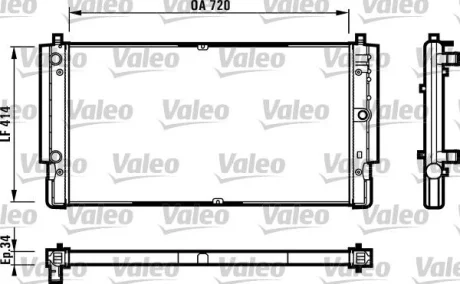 VALEO VW Радіатор охолодження BUS T4 2.0-2.5 96 Valeo 731616 Купить в Украине