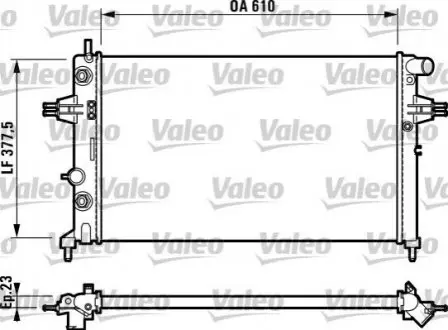 Радиатор, система охлаждения двигателя Valeo 732549