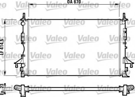 Радиатор, охлаждение двигателя Valeo 732827