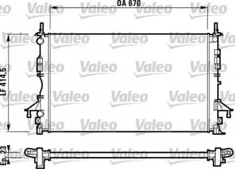 Радіатор, система охолодження двигуна Valeo 732827