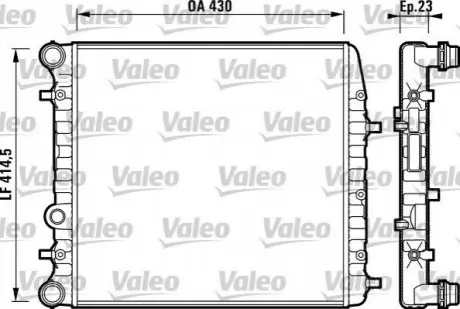 Радіатор, система охолодження двигуна Valeo 732863