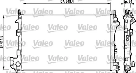 VALEO OPEL радиатор VECTRA C 2,2-3,2 Valeo 732877