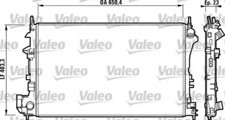 Радіатор, система охолодження двигуна Valeo 732879