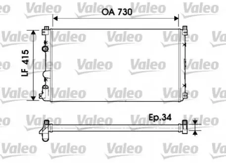 Радиатор, охлаждение двигателя Valeo 732918